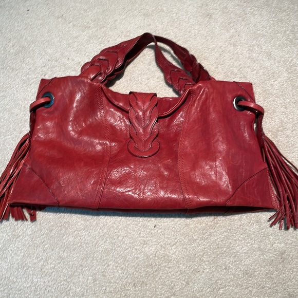 Junior Drake soft Deep Red Leather handbag - Picture 6 of 11